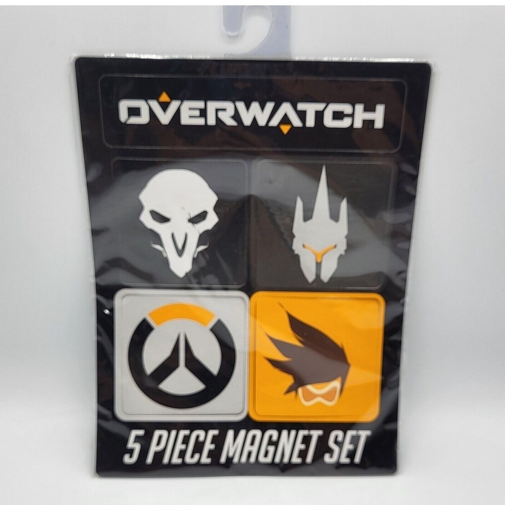 Acitivision Blizzard Overwatch Magnet 5 Piece Set Tracer‎ Reinhardt Reaper New